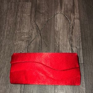 Red clutch purse
